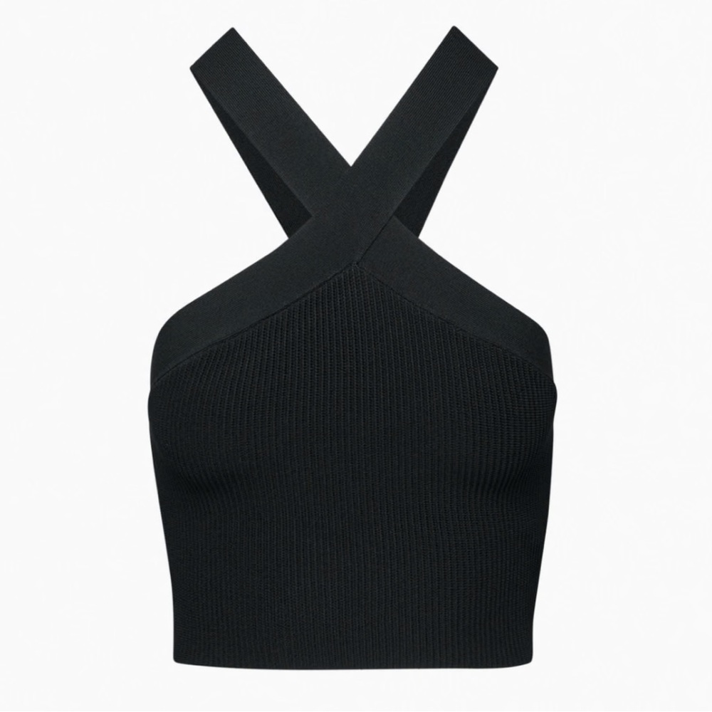 Babaton Sculpt Knit Criss Cross Cropped Tank